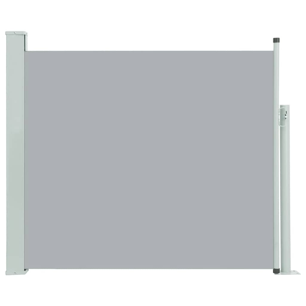 Tuinscherm uittrekbaar 100x300 cm grijs