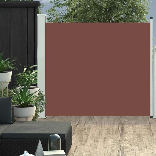 Tuinscherm uittrekbaar 100x300 cm bruin
