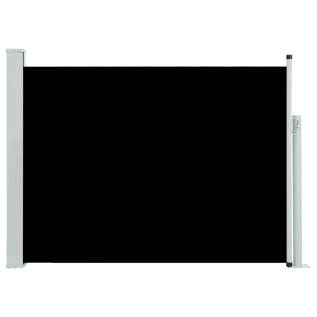 Tuinscherm uittrekbaar 120x500 cm zwart