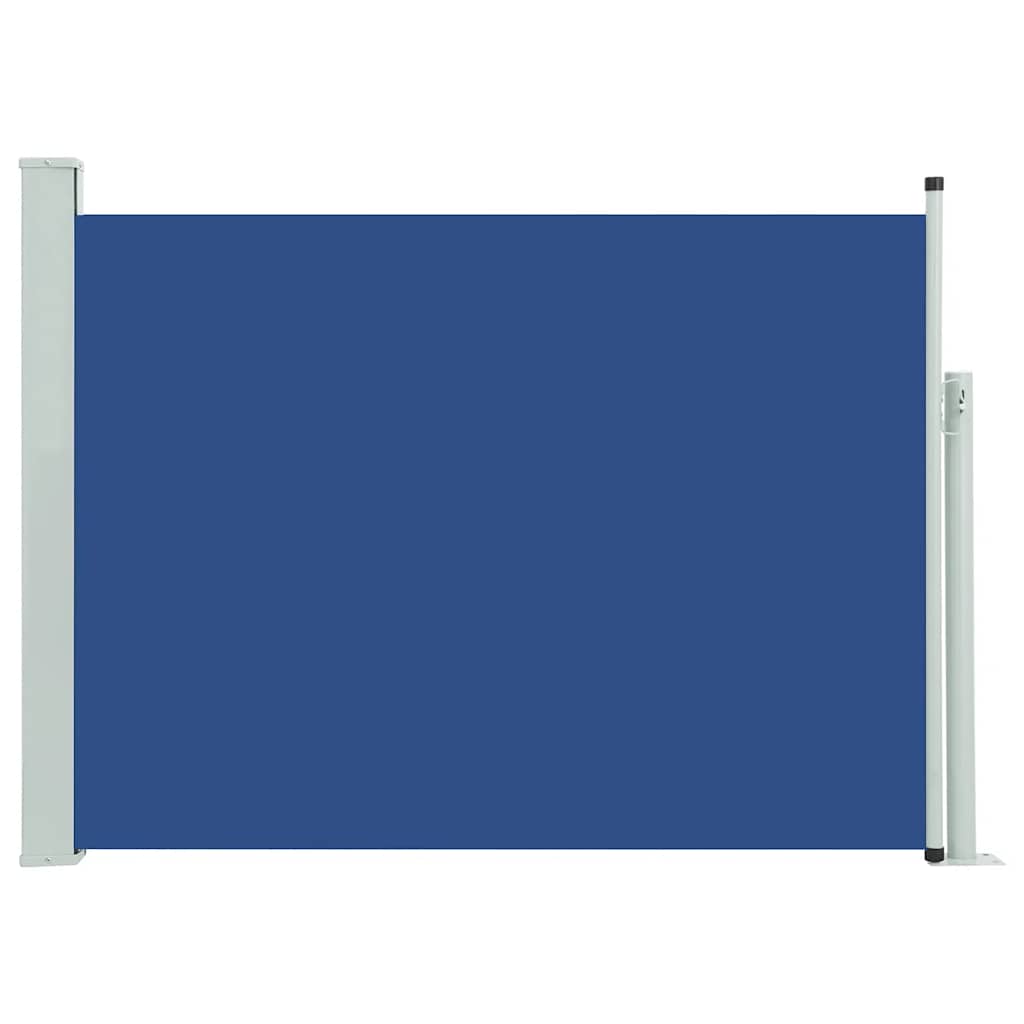 Tuinscherm uittrekbaar 120x500 cm blauw