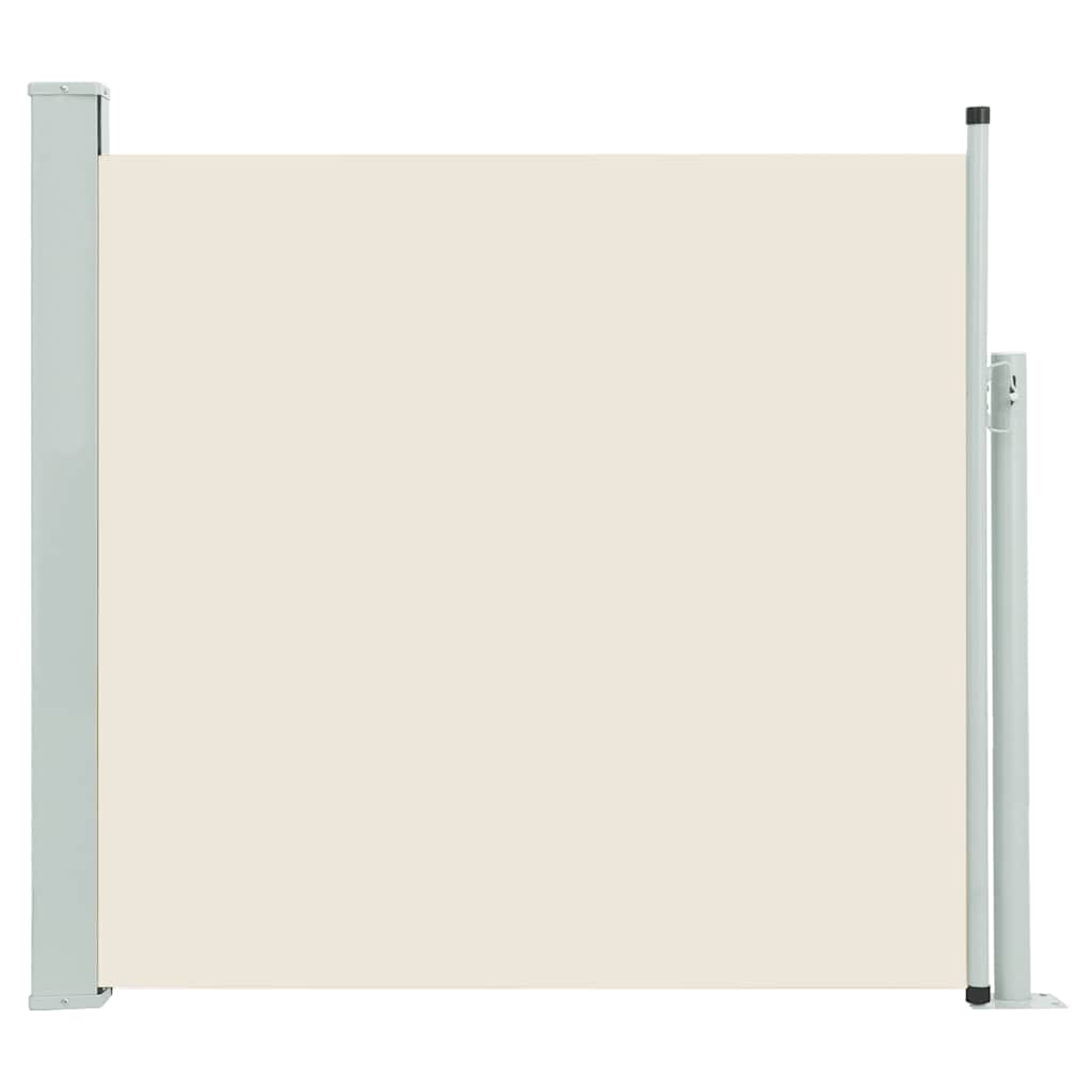 Tuinscherm uittrekbaar 140x500 cm crème