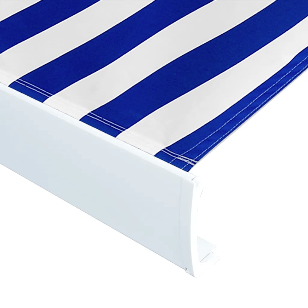 Luifeldoek 400x300 cm canvas blauw en wit
