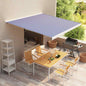 Luifeldoek 400x300 cm canvas blauw en wit