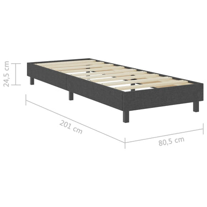 Boxspringframe stof grijs 80x200 cm