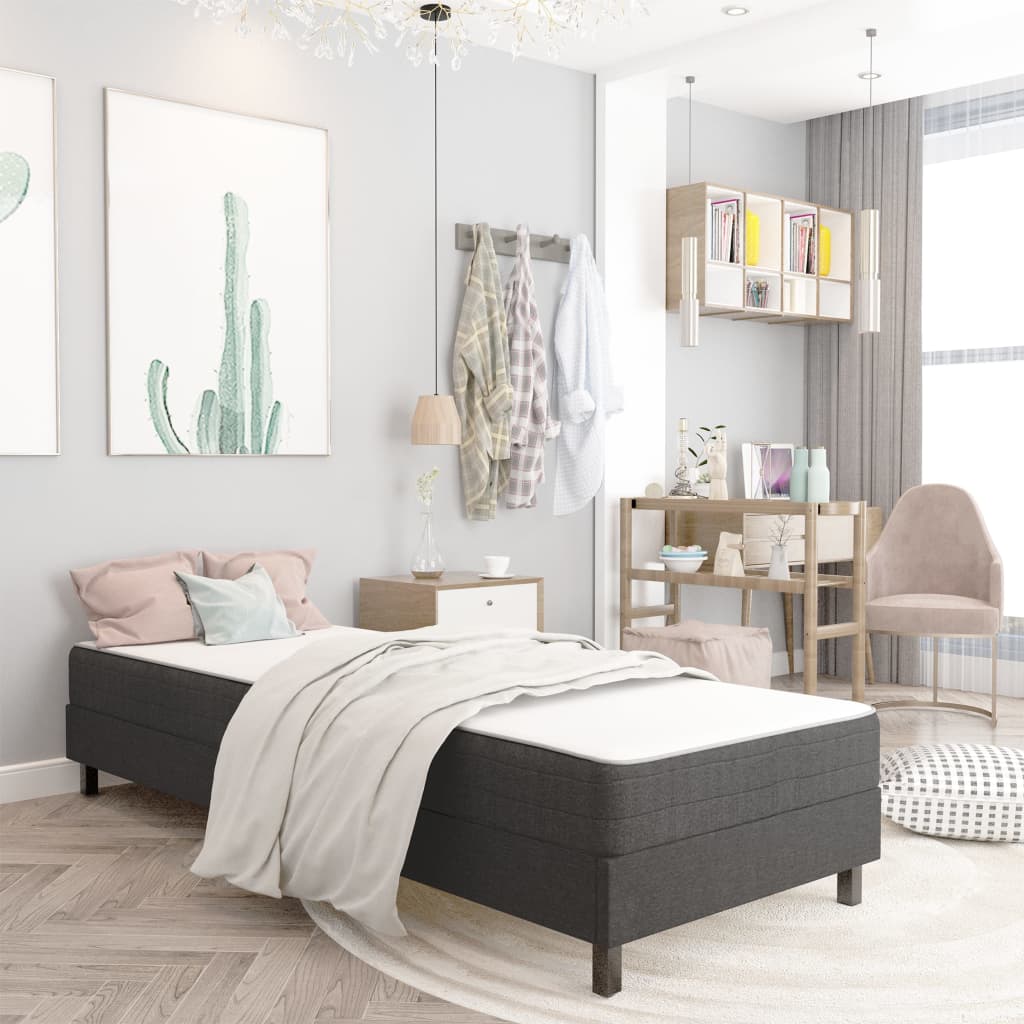 Boxspringframe stof grijs 80x200 cm