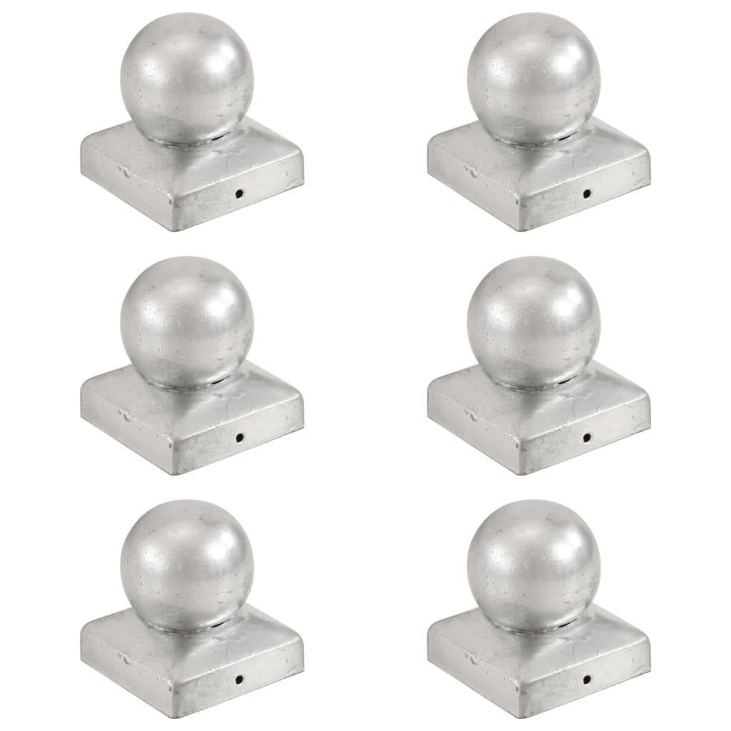 Paalkappen Bol Gegalvaniseerd 71 x 71 mm Metaal