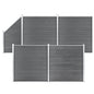 Schuttingset 4 Vierkant En 1 Schuin 792X186 Hkc Grijs
