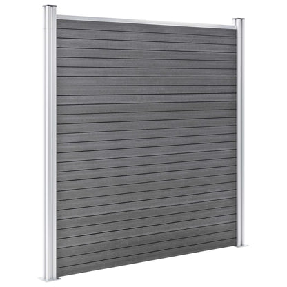 Schuttingset 7 vierkant en 1 schuin 1311x186 cm HKC grijs