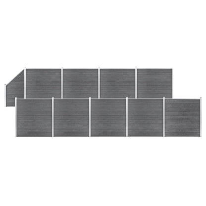 Schuttingset 9 Vierkant En 1 Schuin 1657X186 Cm Hkc Grijs