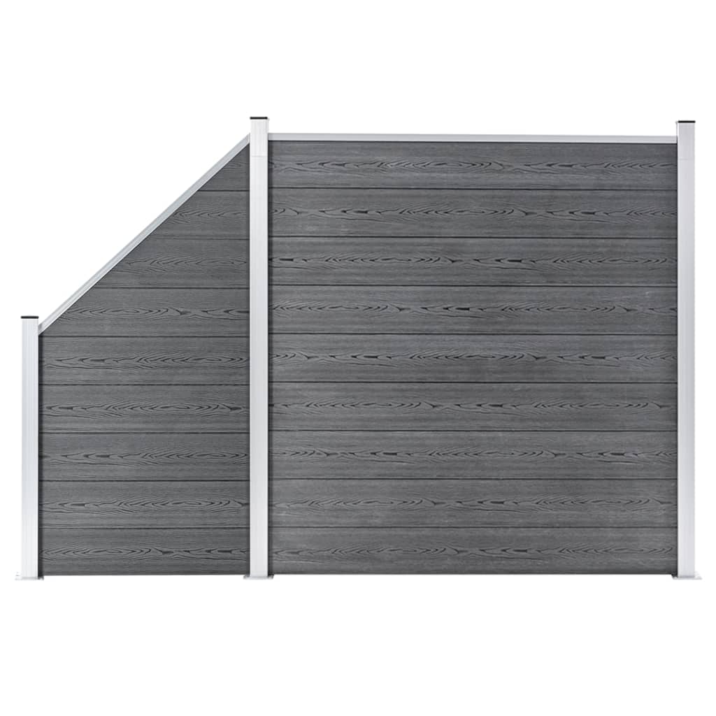 Schuttingset 1 Vierkant En 1 Schuin 273X186 Cm Hkc Grijs