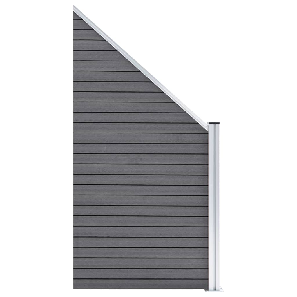 Schuttingset 1 Vierkant En 1 Schuin 273X186 Cm Hkc Grijs