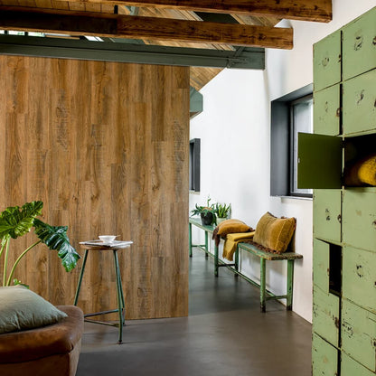 Wallart Planken Hout-Look Gerecycled Eikenhout 15 Vintagebruin