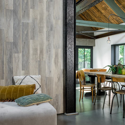 Wallart Planken Hout-Look Schuurhout Eiken Whitewash 15 Waswit