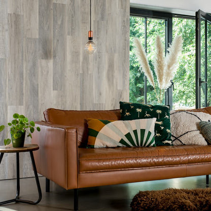 Wallart Planken Hout-Look Schuurhout Eiken Whitewash 15 Waswit