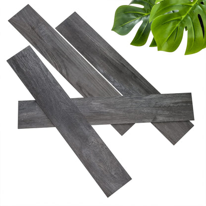 Wallart Planken Hout-Look Schuurhout Eiken As Grijs