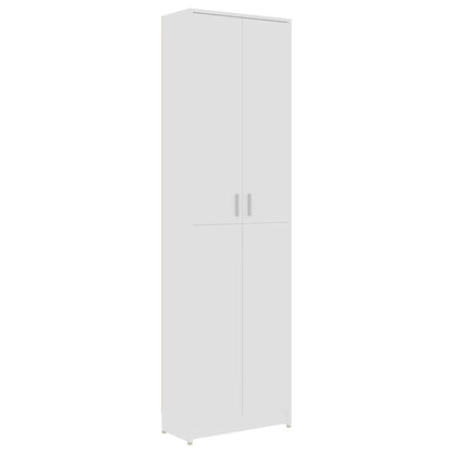 Gangkast 55x25x189 cm bewerkt hout wit