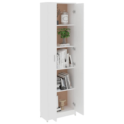 Gangkast 55x25x189 cm bewerkt hout wit