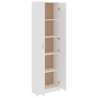 Gangkast 55x25x189 cm bewerkt hout wit