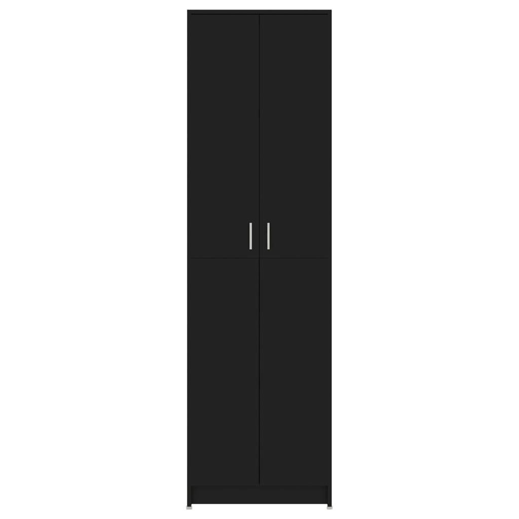 Gangkast 55x25x189 cm bewerkt hout zwart