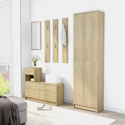 Gangkast 55x25x189 cm bewerkt hout sonoma eikenkleurig