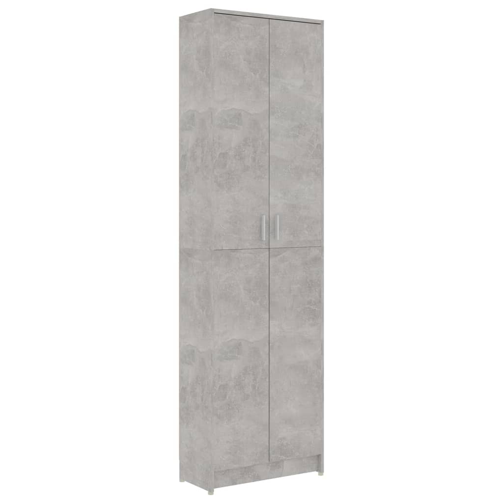 Gangkast 55x25x189 cm bewerkt hout betongrijs