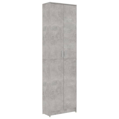 Gangkast 55x25x189 cm bewerkt hout betongrijs