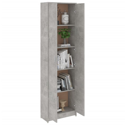 Gangkast 55x25x189 cm bewerkt hout betongrijs