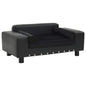 Hondenbank 81X43X31 Cm Pluche En Kunstleer Zwart