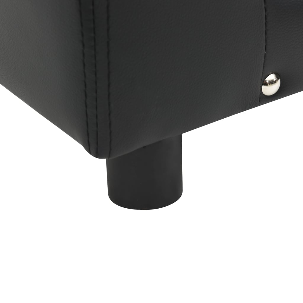Hondenbank 81X43X31 Cm Pluche En Kunstleer Zwart