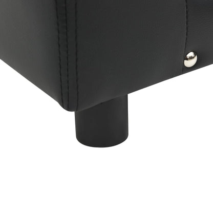 Hondenbank 81X43X31 Cm Pluche En Kunstleer Zwart