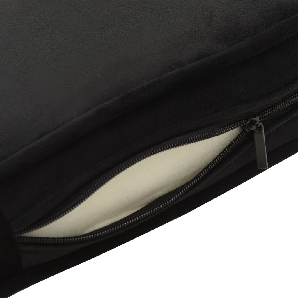 Hondenbank 81X43X31 Cm Pluche En Kunstleer Zwart