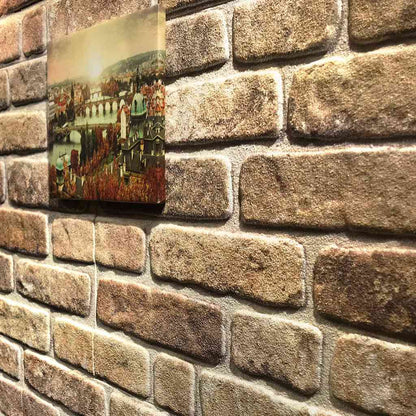Wandpanelen 3D Donkerzand Baksteen Eps Donker zand
