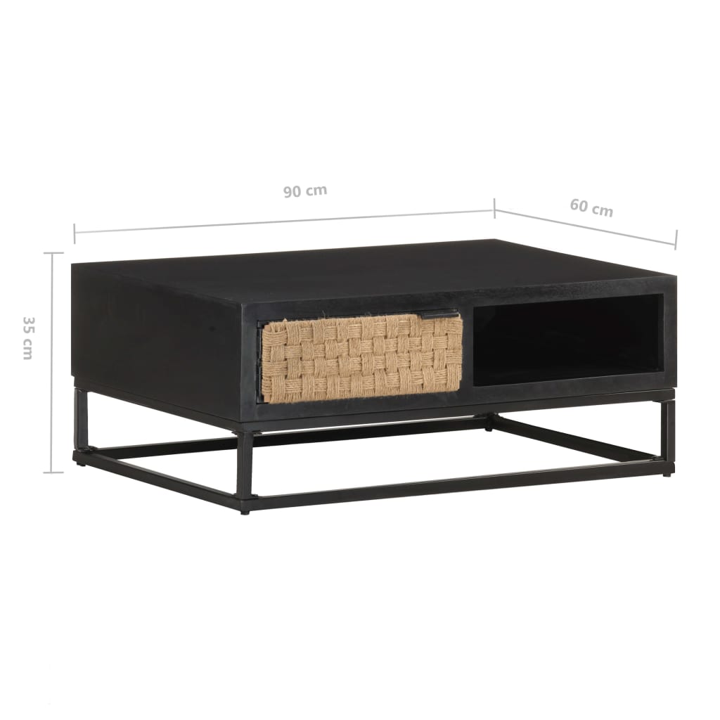Salontafel 90x60x35 cm massief mangohout