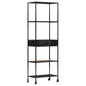 Boekenkast 60x35x180 cm ruw mangohout en ijzer