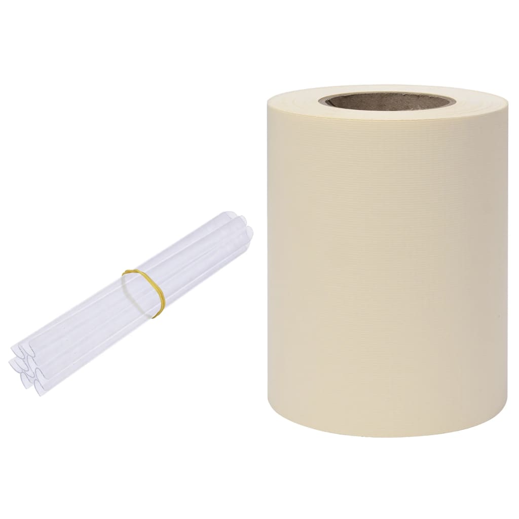Tuinscherm 70x0,19 m PVC crèmekleurig