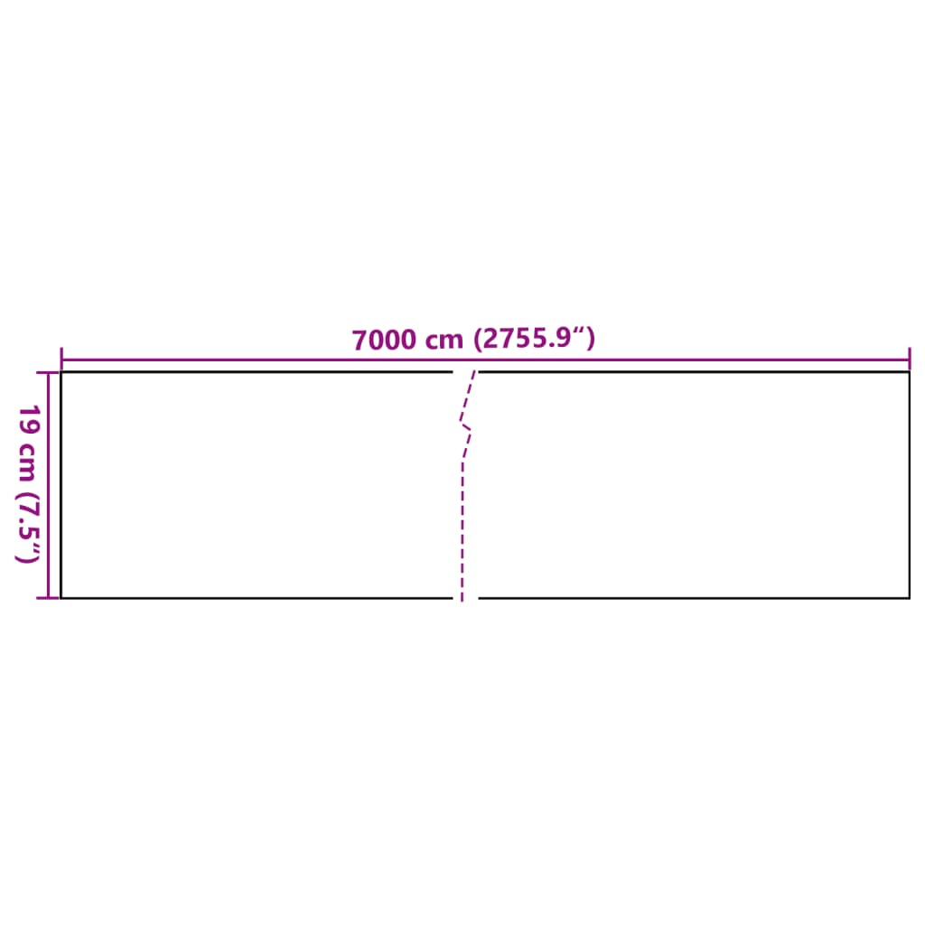 Tuinscherm 70x0,19 m PVC crèmekleurig