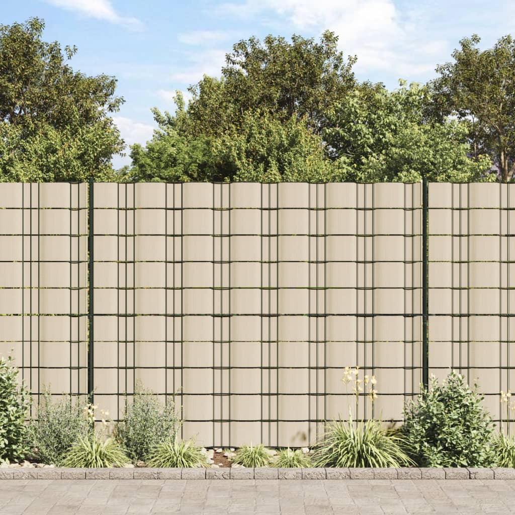 Tuinscherm 70x0,19 m PVC crèmekleurig
