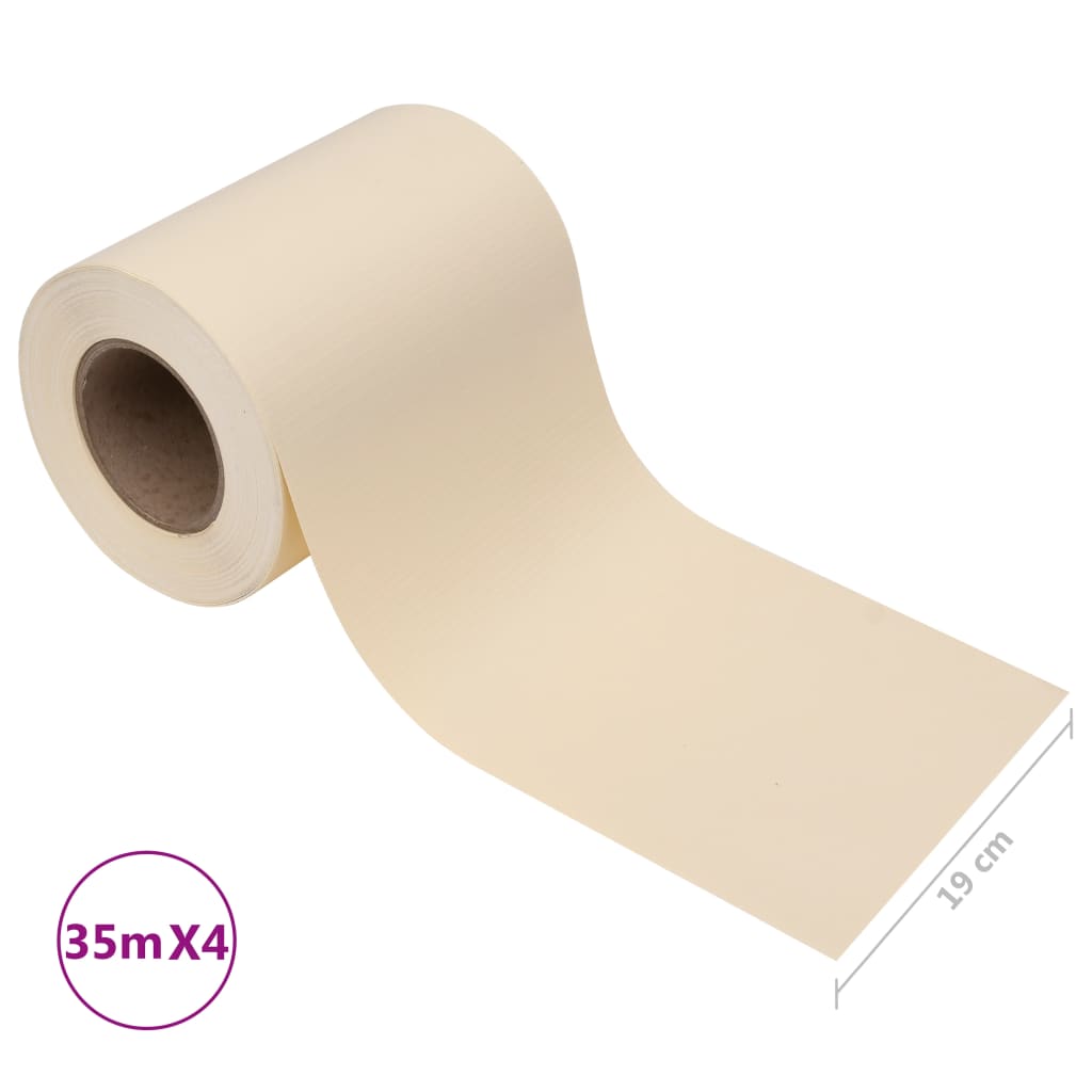 Tuinschermen 4 st 35x0,19 m PVC crèmekleurig