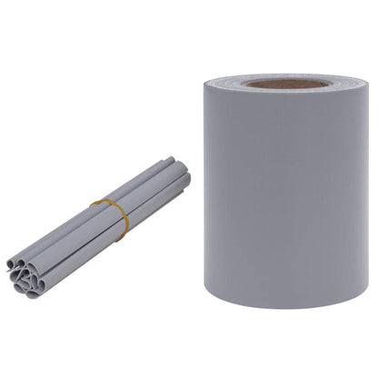 Tuinschermen 4 st 35x0,19 m PVC mat lichtgrijs