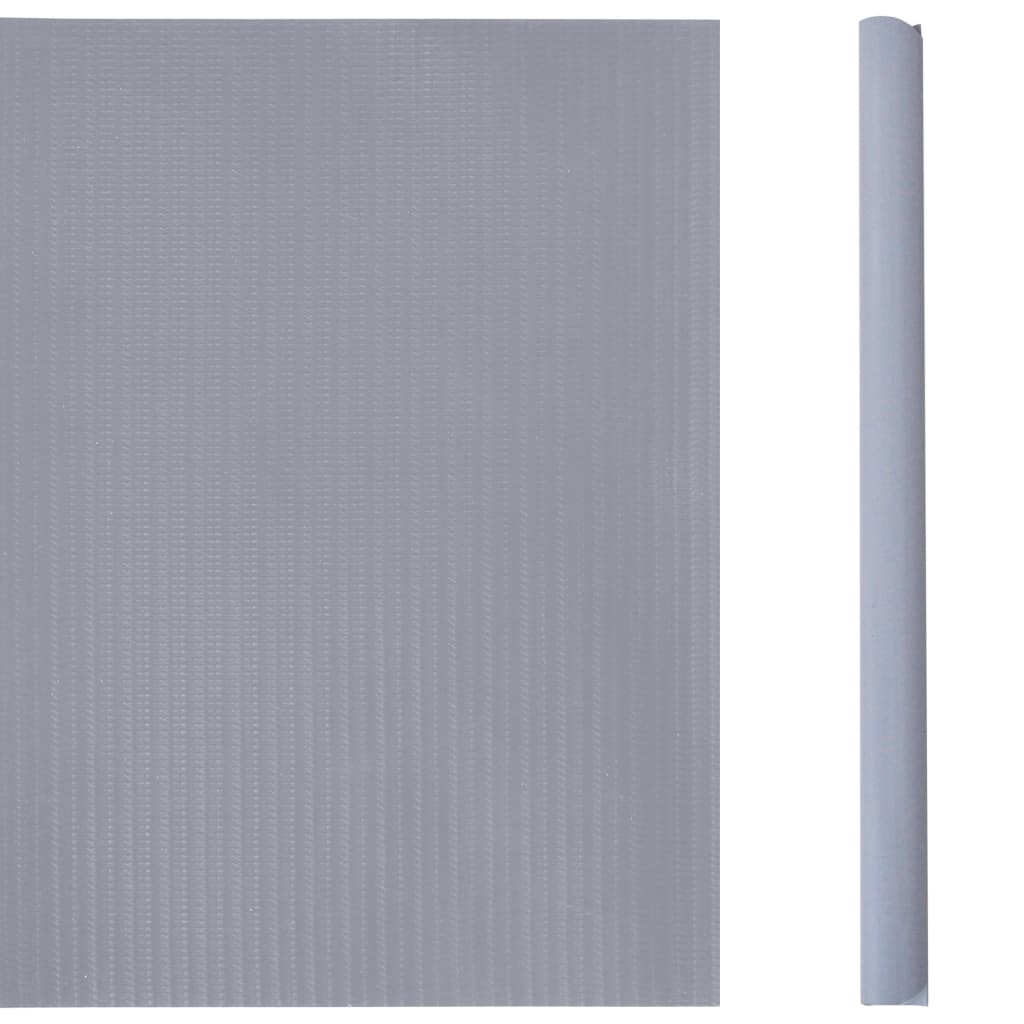 Tuinschermen 4 st 35x0,19 m PVC mat lichtgrijs
