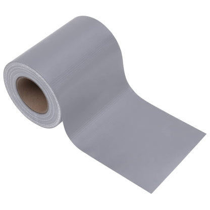Tuinschermen 4 st 35x0,19 m PVC mat lichtgrijs