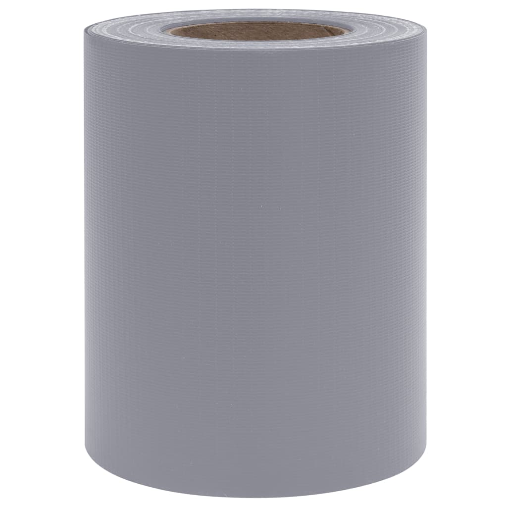 Tuinschermen 4 st 35x0,19 m PVC mat lichtgrijs
