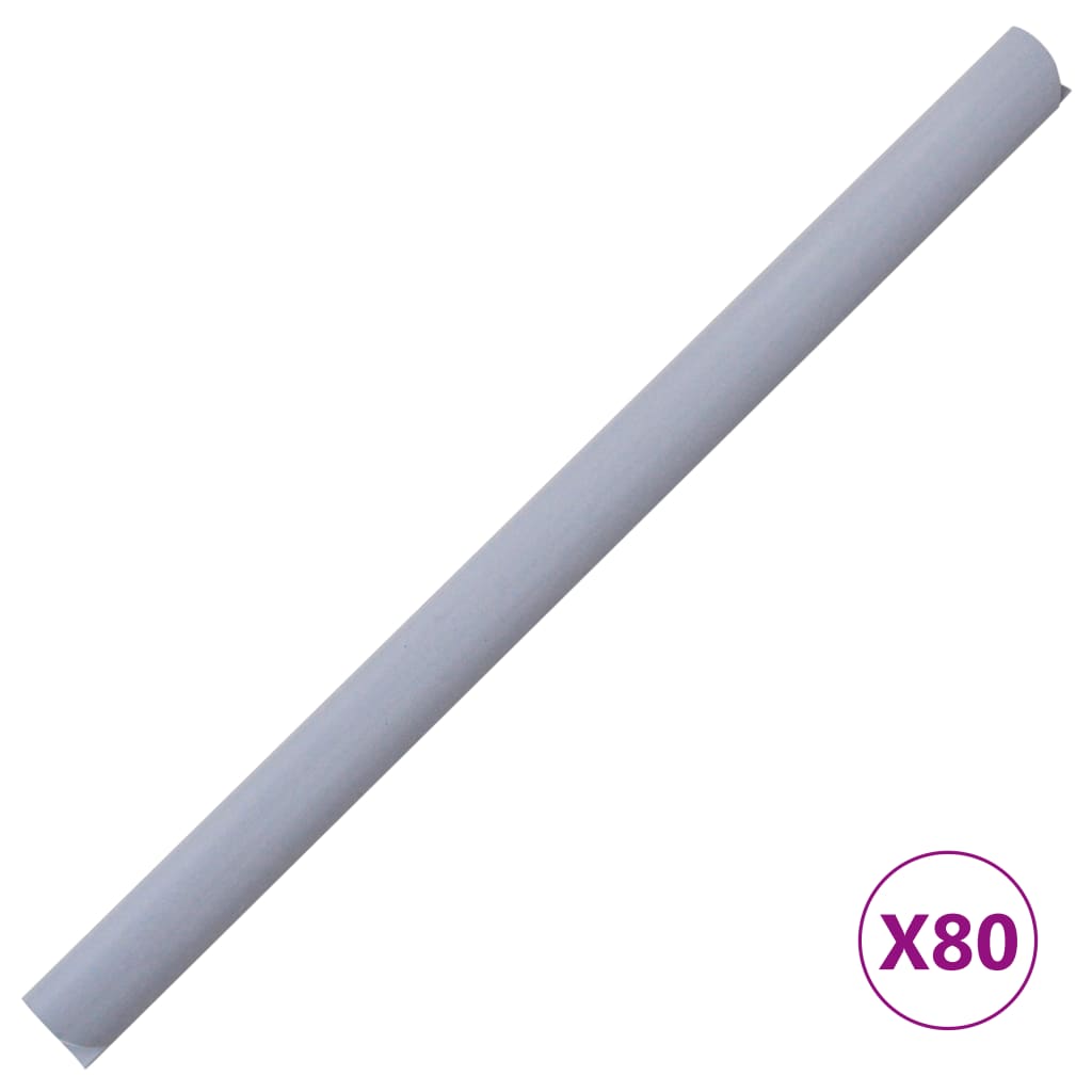 Tuinschermen 4 st 35x0,19 m PVC mat lichtgrijs