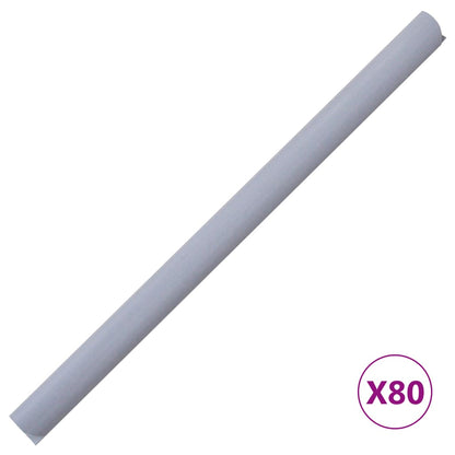 Tuinschermen 4 st 35x0,19 m PVC mat lichtgrijs