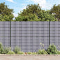 Tuinschermen 4 st 35x0,19 m PVC mat lichtgrijs