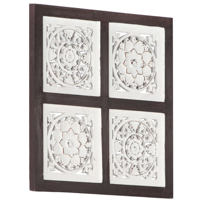 Wandpaneel Handgesneden 40X40X1,5 Cm Mdf 40 x 40 x 1.5 cm Bruin en wit