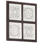 Wandpaneel Handgesneden 40X40X1,5 Cm Mdf 40 x 40 x 1.5 cm Bruin en wit