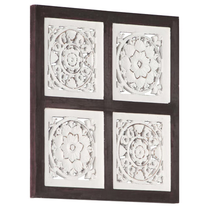 Wandpaneel Handgesneden 40X40X1,5 Cm Mdf 40 x 40 x 1.5 cm Bruin en wit