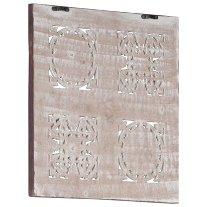 Wandpaneel Handgesneden 40X40X1,5 Cm Mdf 40 x 40 x 1.5 cm Bruin en wit