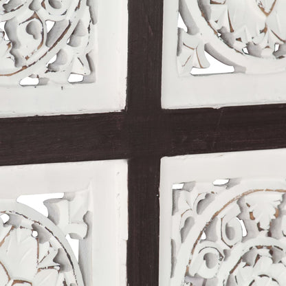 Wandpaneel Handgesneden 40X40X1,5 Cm Mdf 40 x 40 x 1.5 cm Bruin en wit